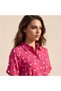 PRINTED SHORT SLEEVE ELASTICATED DRESS - 4