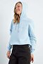 3 Threaded Stopper Hooded Oversized Sweatshirt - 7