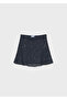 Navy Blue Girl's Patterned Tulle Skirt 7933 - 2