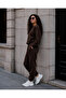 Sweatsuit Sets - Brown - Plain - 3
