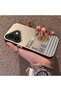 iPhone 16 Plus Compatible Hard Acrylic Back Silicone Edge Lens Protection Rabbit Case - 3