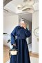 Molly Nelly Women's Long Hijab Trench Dress - 7