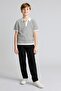 Polo Collar Striped Short Sleeve Knitwear T-Shirt Boys H3925A826Au - 2