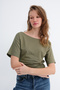 Side Gathered T-Shirt P1913 - 4