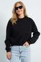 3 Yarn Basic Crew Neck Oversize Sweatshirt - 3
