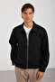 Men's Shirt Collar Button Sleeves Stripe Detailed Cashmere Coat - 6