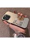 iPhone 16 Pro Max Compatible Hard Acrylic Back Silicone Edge Lens Protection Rabbit Case - 3