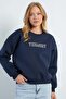 3 Thread Themory Embroidered Oversize Sweatshirt