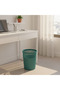 Ribbed Plastic Dustbin - 30×22 cm - Teal Blue / Rose - 3