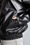 Water Repellent Dad Fit Polo Collar Elastic Waist Zippered Faux Leather Coat H1870Ax26Au - 4