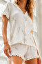 Women's Knitted Cotton Mini Multi-Colored Pajama Set - 6