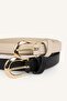 Women's Oval Metal Buckle Faux Leather 2-Piece Casual Belt H7533Axns - 2