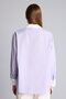 Oversize Contrast Collar Striped Poplin Shirt I8664Ax26Au - 5