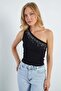 Stoned One-Shoulder Slim Fit Blouse - 7