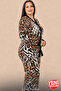 Women's Viscose Buttoned Pajamas Set Leopard Patterned Long Sleeve Comfortable Home Clothing 11443 - 4