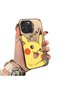 iPhone 16 Pro Max Compatible Hard Acrylic Back Silicone Edge Lens Protection Cartoon Case