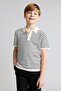 Polo Collar Striped Short Sleeve Knitwear T-Shirt Boys H3925A826Au - 3