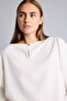 Oversize Crew Neck Crepe Long Sleeve Blouse I8697Ax26Au - 3