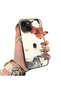 iPhone 13 Mini Compatible Hard Acrylic Back Silicone Edge Lens Protection Kitty Case