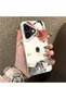 iPhone 17 Compatible Hard Acrylic Back Silicone Edge Lens Protection Kitty Case - 2