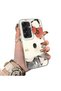 Samsung Galaxy S25 Compatible Hard Acrylic Back Silicone Edge Lens Protection Kitty Case