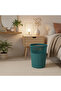 Ribbed Plastic Dustbin - 30×22 cm - Teal Blue / Rose - 4