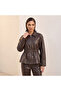 FAUX LEATHER JACKET WITH DRAWSTRING - 6