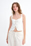 Thick Strap Tie-Down Blouse B261019 - 5