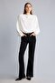 Oversize Crew Neck Crepe Long Sleeve Blouse I8697Ax26Au - 2