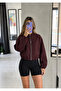 Kaşe Bomber Zippered Crop Jacket - 3