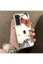 Samsung Galaxy S22 Compatible Hard Acrylic Back Silicone Edge Lens Protection Kitty Case - 2