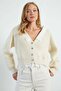Collar and Hem Lace-Up Knitwear Cardigan - 7