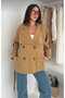 Women's Double-Breasted Double-Button Belted Epaulet Lined Short Trench Coat Jacket - 7