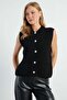 Buttoned Pocketed Knitwear Sweater - 3
