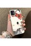 iPhone 12/12 Pro Compatible Hard Acrylic Back Silicone Edge Lens Protection Kitty Case - 2