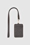 Office Business Women's Card Holder with Strap, Bitter Brown - 3