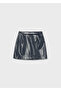 Navy Blue Girls' Patent Leather Skirt 7930 - 4