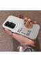 Samsung Galaxy S22 Ultra Compatible Hard Acrylic Back Silicone Edge Lens Protection Rabbit Case - 3
