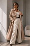 Women's Long Double-Breasted Trench Coat with Buttons Classic Model Tc0635 - 3