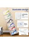 6 Pack Clear Stackable Shoe Storage Boxes with Magnetic Front Door, Transparent Plastic Organizer - 3