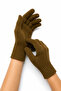 Unisex Full-Fingered Brown Knitwear Gloves - 3