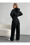 Unisex Men's Women's Healty for Printed Oversize 3 Thread Hooded Baggy Bottom Tracksuit Set - 6