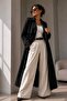 Women's Long Double-Breasted Trench Coat with Buttons Classic Model Tc0635 - 5