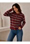 Women's Cardigan Knitwear Crew Neck Striped Buttoned - 3