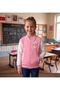 Pulled Pocket, Ribbed, Embroidered Children's College Coat / School Coat