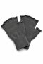 Unisex Cut-Out Half-Toe Gray Colored Knitwear Gloves - 4