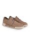 Women's Casual Sneaker Genuine Nubuck Leather Flexible Sock Collar Lace-Up Monochrome Rubber Sole Shoes Lz58 - 3