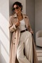 Women's Long Double-Breasted Trench Coat with Buttons Classic Model Tc0635 - 6