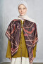 Belt pattern shoulder shawl - brown