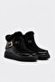 Genuine Leather and Fur Women's Thick Sole Boots 393Kza01 - 4